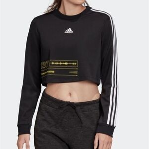 Adidas Black Sweatshirt with White Accents R3S3T YOUR COORDINATES 00006